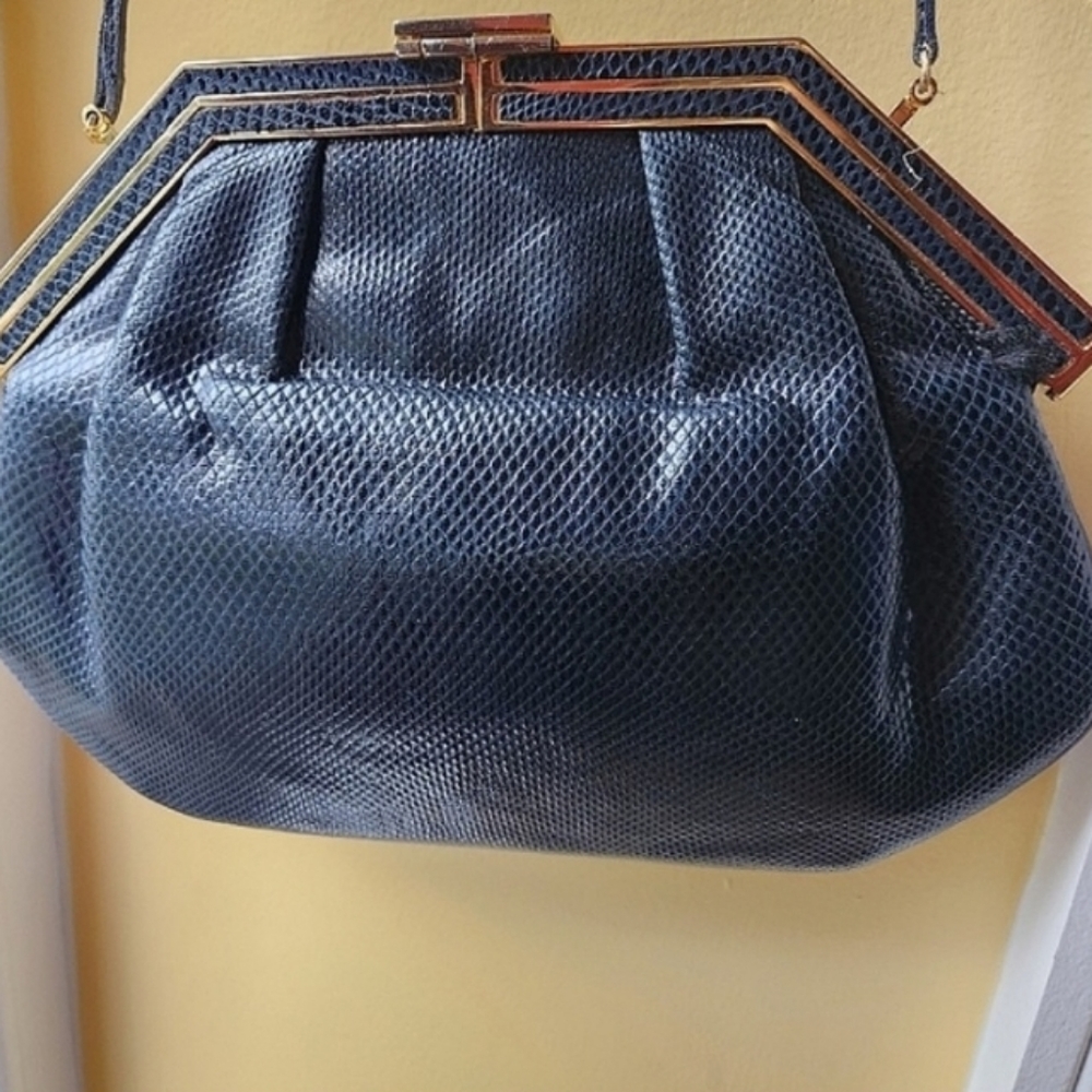 Rectangular Lizard Handbag - image 2